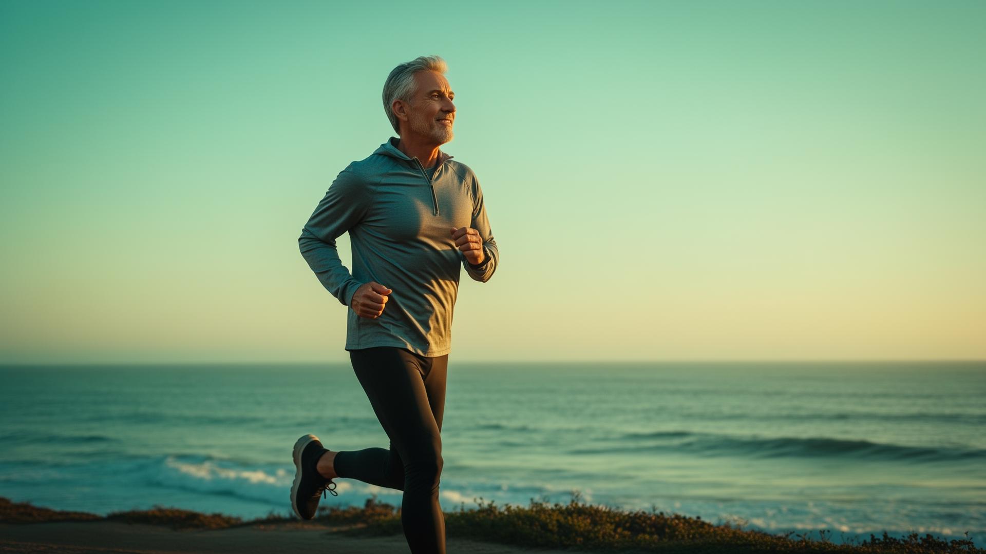 Educational illustration: a person walking outdoors representing a healthy lifestyle